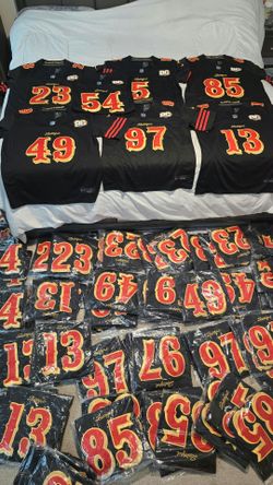 New 49ers jerseys with 80th anniversary patch
