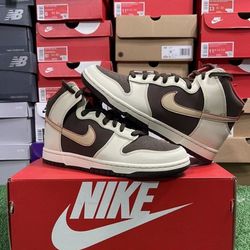 Brand new men's Nike Dunk HI Retro SE Baroque Brown shoes size 10 and 8 available  