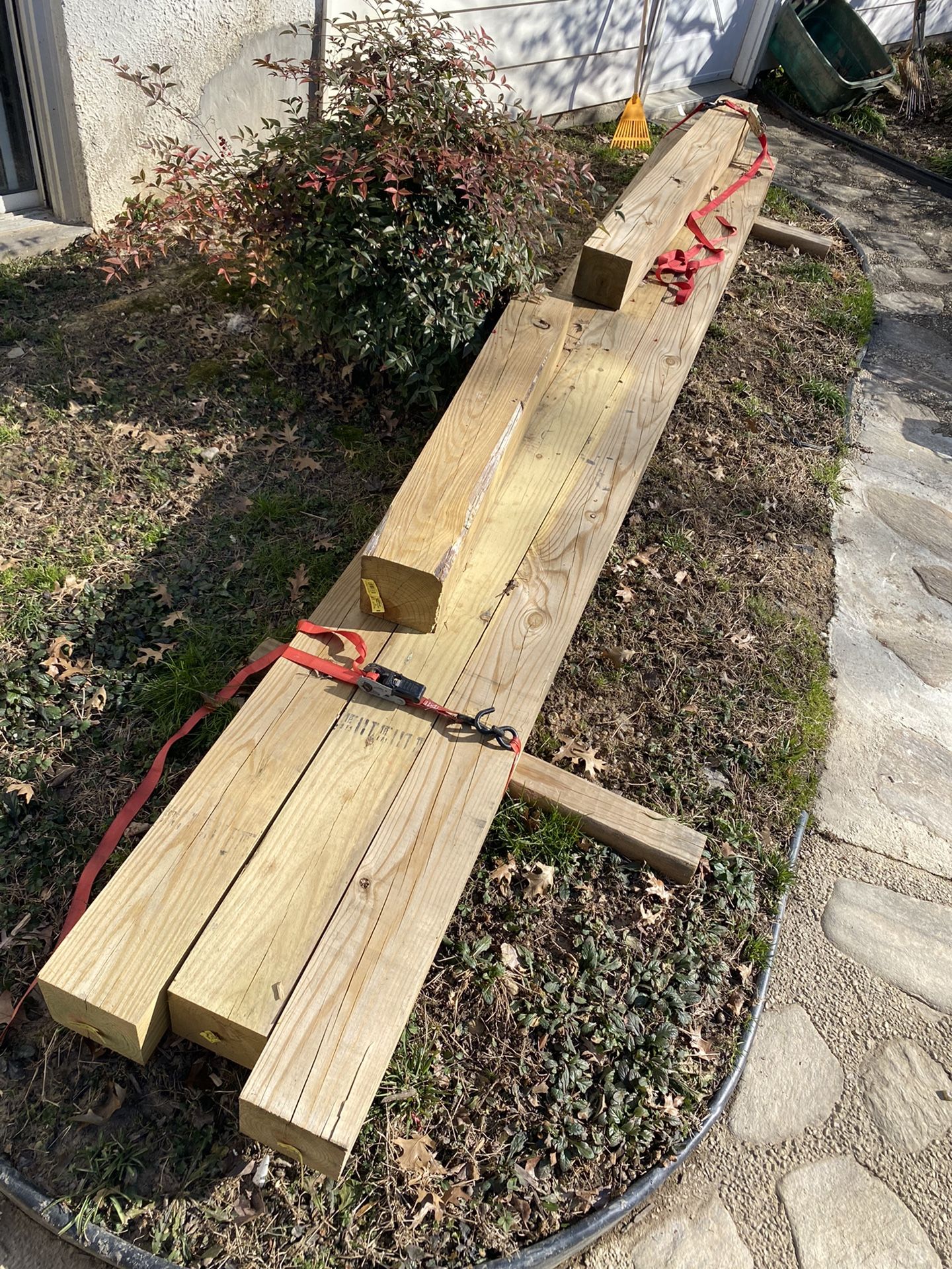 Ground rated pressure treated 6x6’s