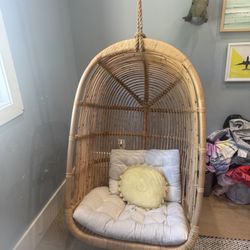 UO Kelsey Rattan Hanging Chair