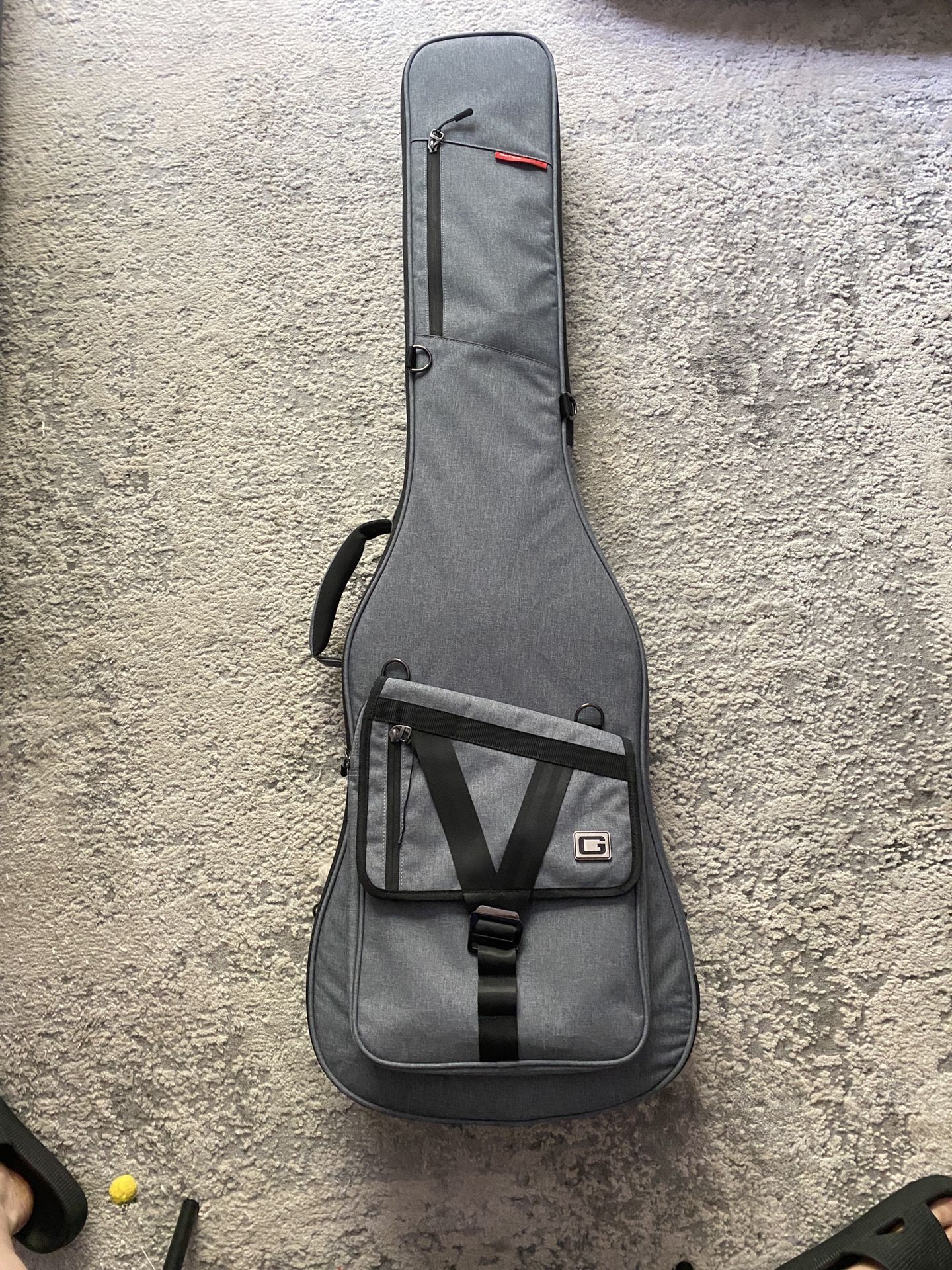 Gator Transit Bass Guitar Bag - Charcoal with blue interior