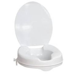 AquaSense Raised Toilet Seat with Lid, White, 2 Inches