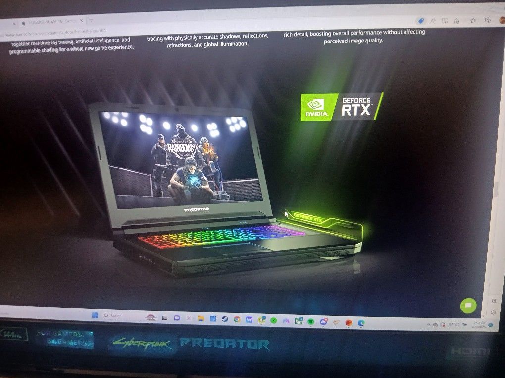 Acer Predator Helios 700 RTX 2080