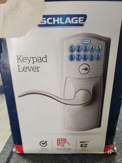 Schlage keypad lever door knob
