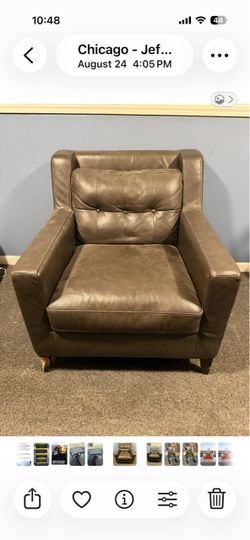 Grey Leather Chair