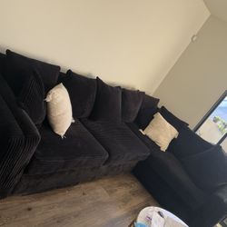 Black Couch Sectional 
