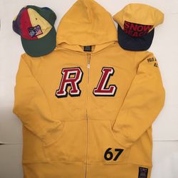 Polo Yellow R.L. Hoodie, Large ( Sold Individually) 