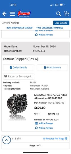 MechMan Elite Series Billet Alternators B(contact info removed)B