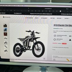 New Coswheel R19 Electric Dirt Bike Emoto with Pedals Ebike