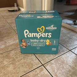 Pampers Size 1 204ct Brand New 