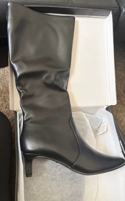 Black knee high boots