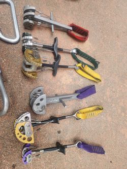 Assorted cams / nuts / Petzl Grigri / two carabiners