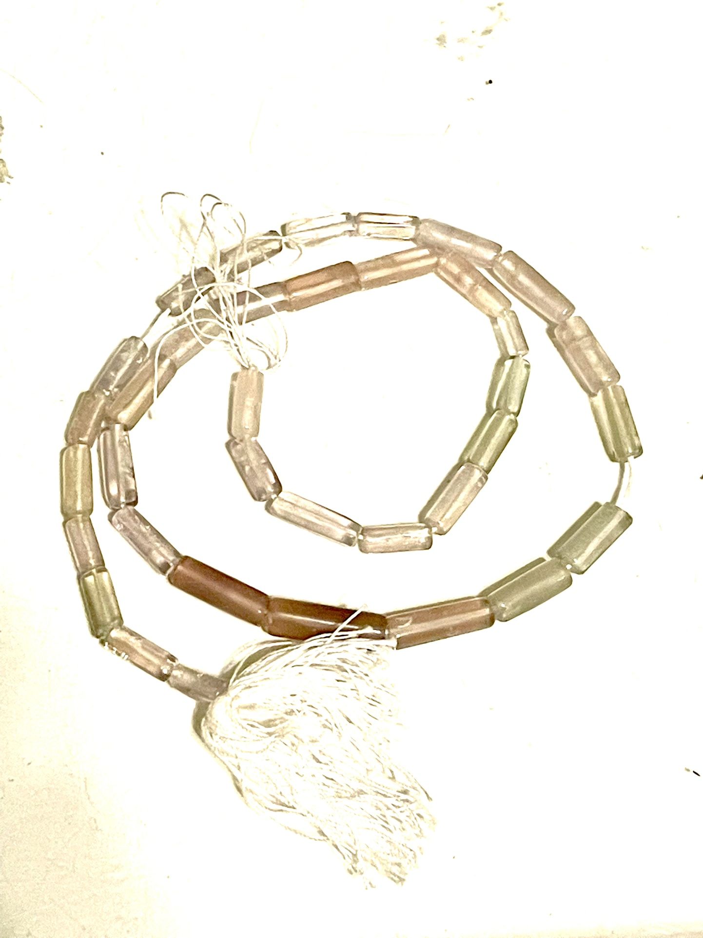 Strand Of Rainbow Fluorite Tube Beads