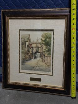 Henry G. Walker Original Signed Etching – The Eastgate Totnes – Framed