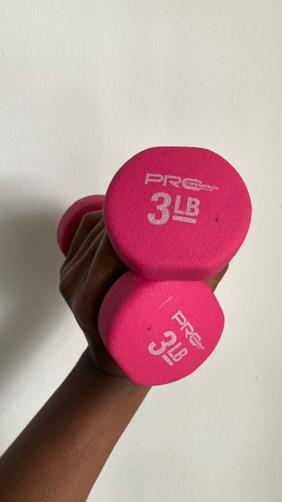 Pink 3- Lb Weights (2)