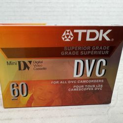 5x New TDK DVC60 Mini DV Digital Video Cassette (60 Minutes) (5 Total)