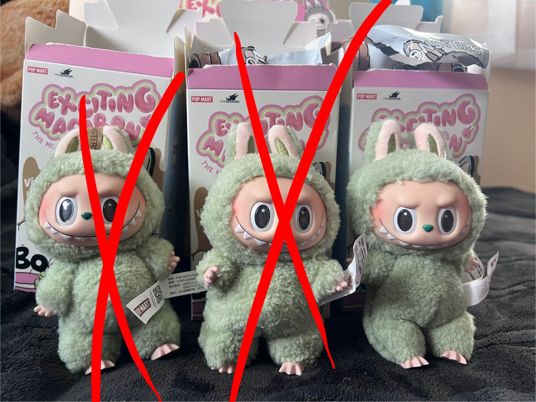 Pop Mart Labubu “Exciting Macaron” – Green Grape Figures