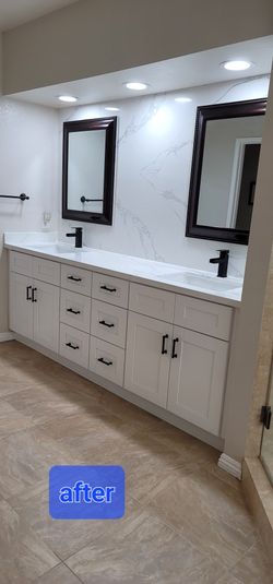Kitchen, Fireplace, Vanitys And Showers