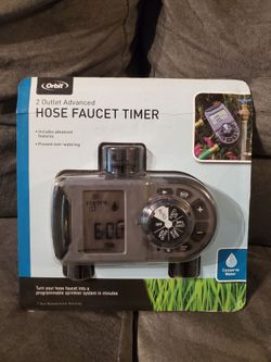 Orbit 2 outlet advanced hose faucet timer