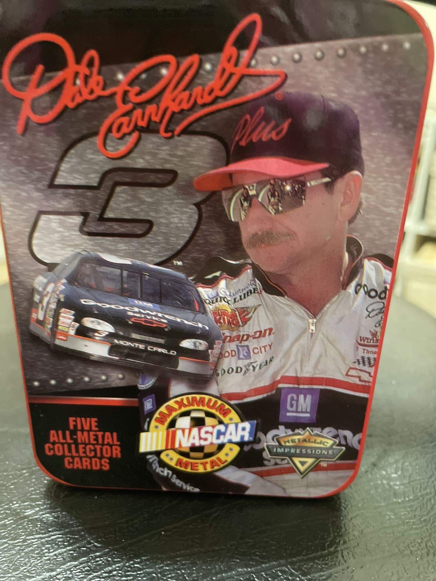Nascar/Racing vintage sealed 5 Metal Cards In Tins Dale Earnhardt #3 1998