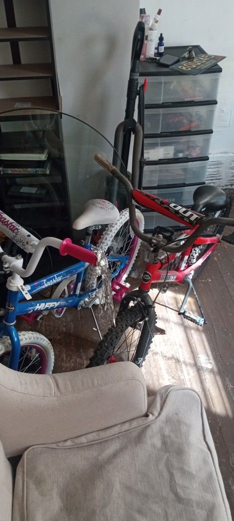 2 new bikes Red One Is boys And The Blue One Is For A Girl