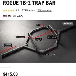 Rogue Trap Bar  With Plate Set And Collars 