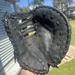 Youth Young Adult Size 12 1/2” 1st Base Rawlings Renegade Black Leather Baseball Glove First Baseman Mitt Little League Pony 