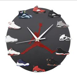 Air Michael Jordan 3D Mini Sneakers Wall Clock Little Nike Magnets Deco Gift Art