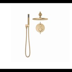 Delta 342702-CZ Shower System Raincan & Hand Shower in Champagne Bronze