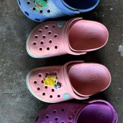Crocs one pair size 10 and 2 pairs size 11