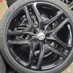 19" Glossy Black Wheels With New Tires For NISSAN ALTIMA