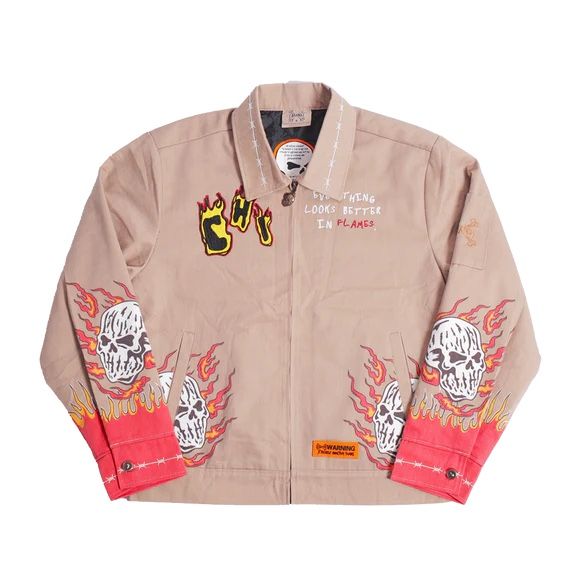 BRAND X CHICAGO FLAMES WORK JACKET 2XL