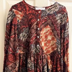 Boho Style Dress Size XL – Flowy & Stylish 