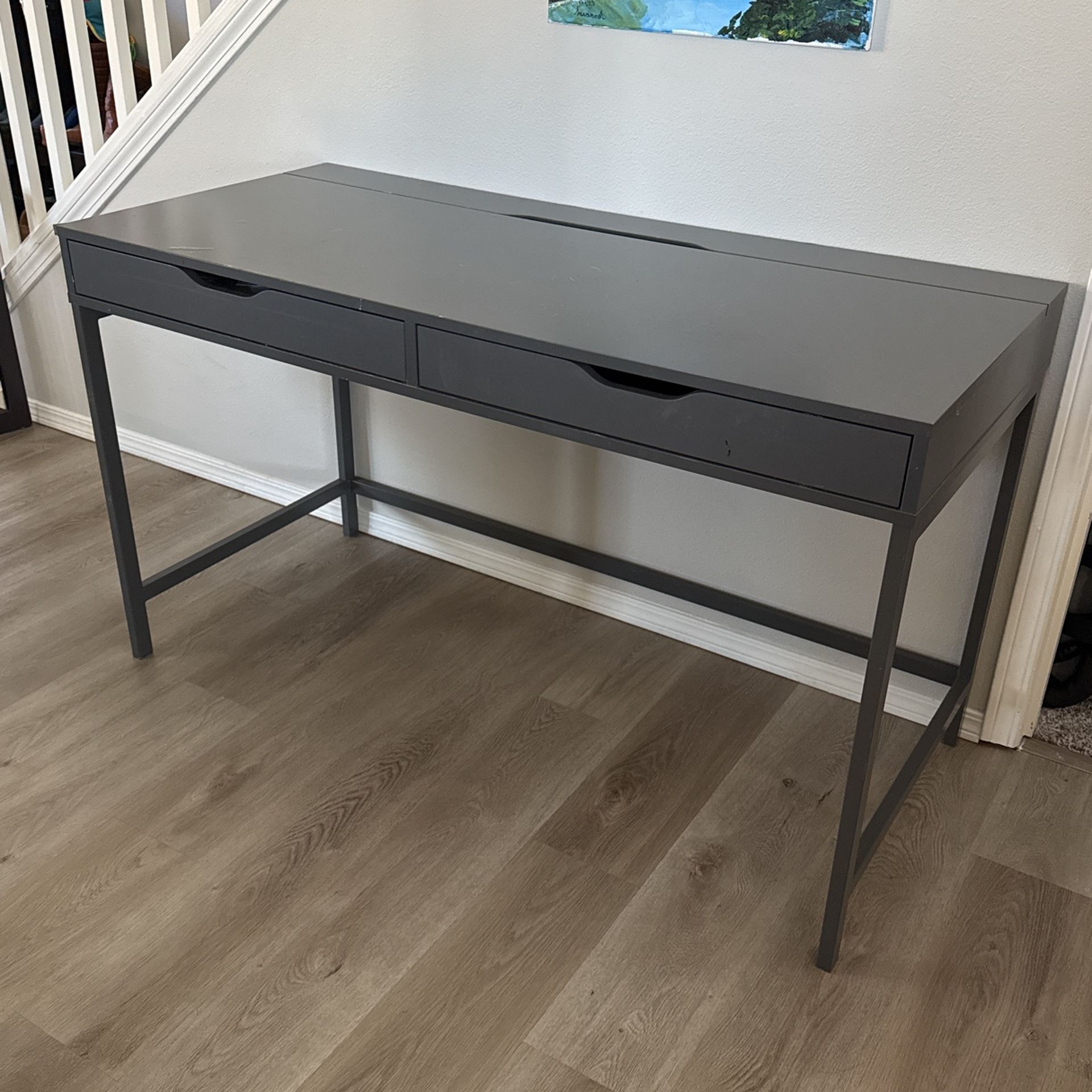 Grey IKEA Desk
