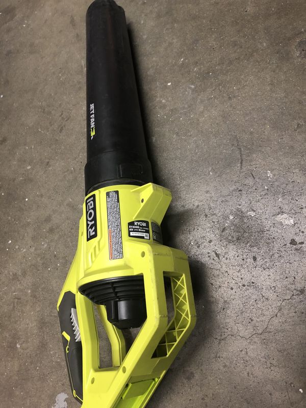 Ryobi RY40406 40V Cordless LiIon Jet Fan Leaf Blower Tool Only for