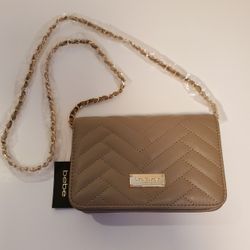 Bebe Ladies Quilted Crossbody Vegan Leather Bag 