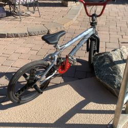 Heavy duty, BMX razor chrome bike