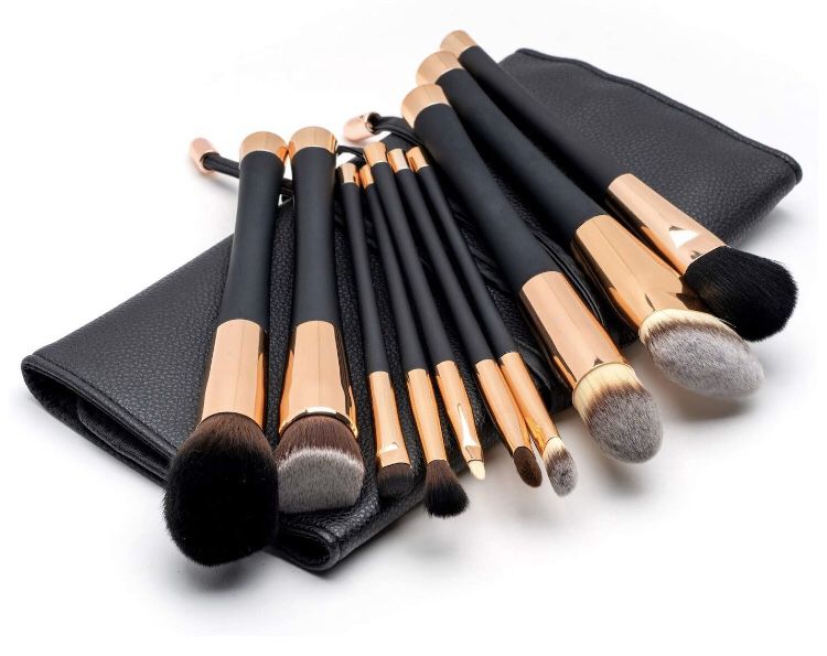 Fancii Professional Makeup Brush Collection, 12pcs Set High End Cosmetic Brush, Cruelty Free Synthetic Bristles for Foundation Blending Powder Blush