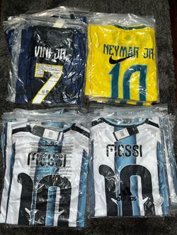 Official Messi, Neymar, Vini World Cup Jersey