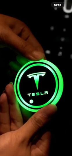 Tesla LED light color changing cup coaster