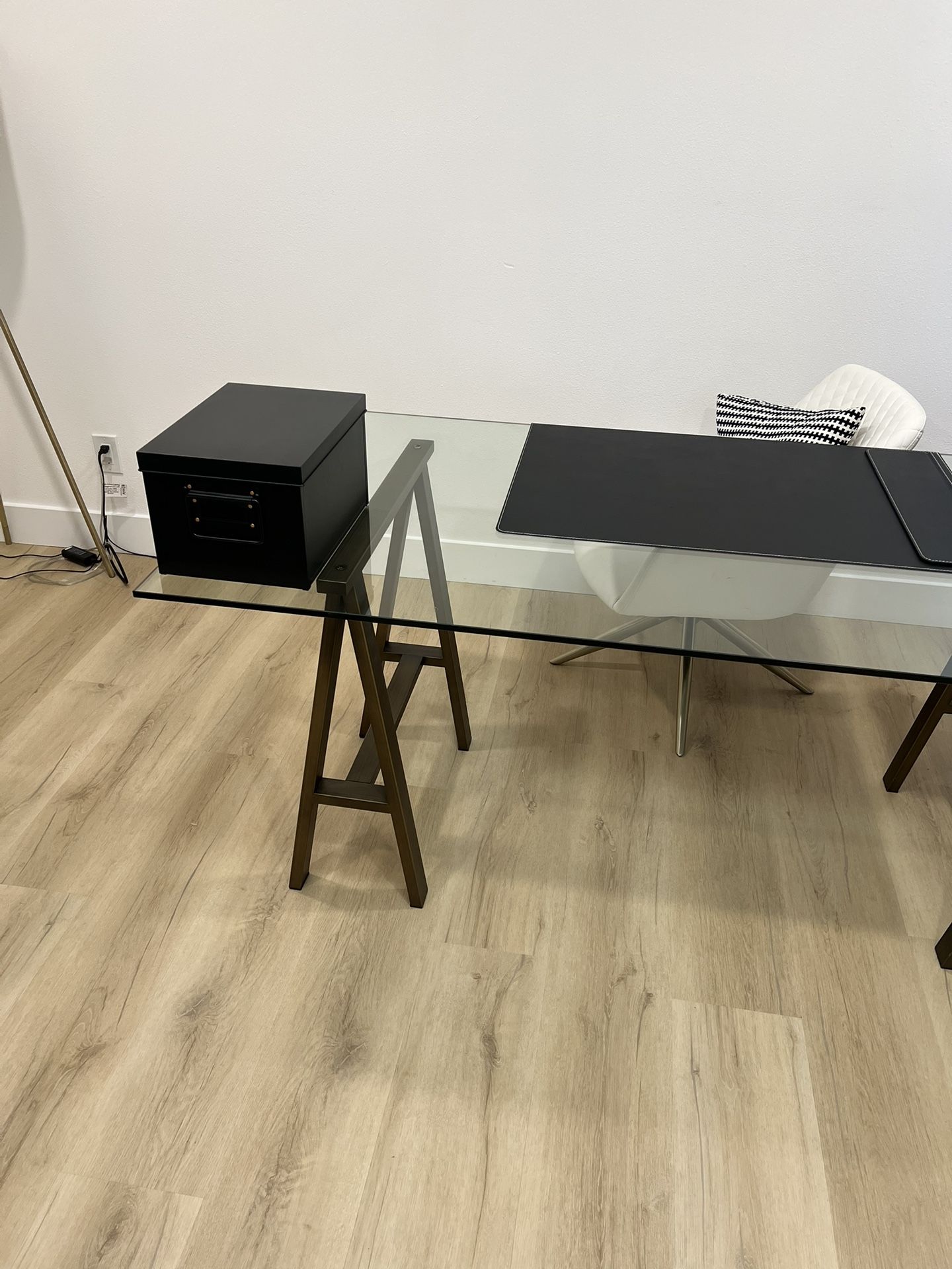 Glass Desk & Office Chair