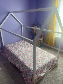 Kids twin metal bed frame
