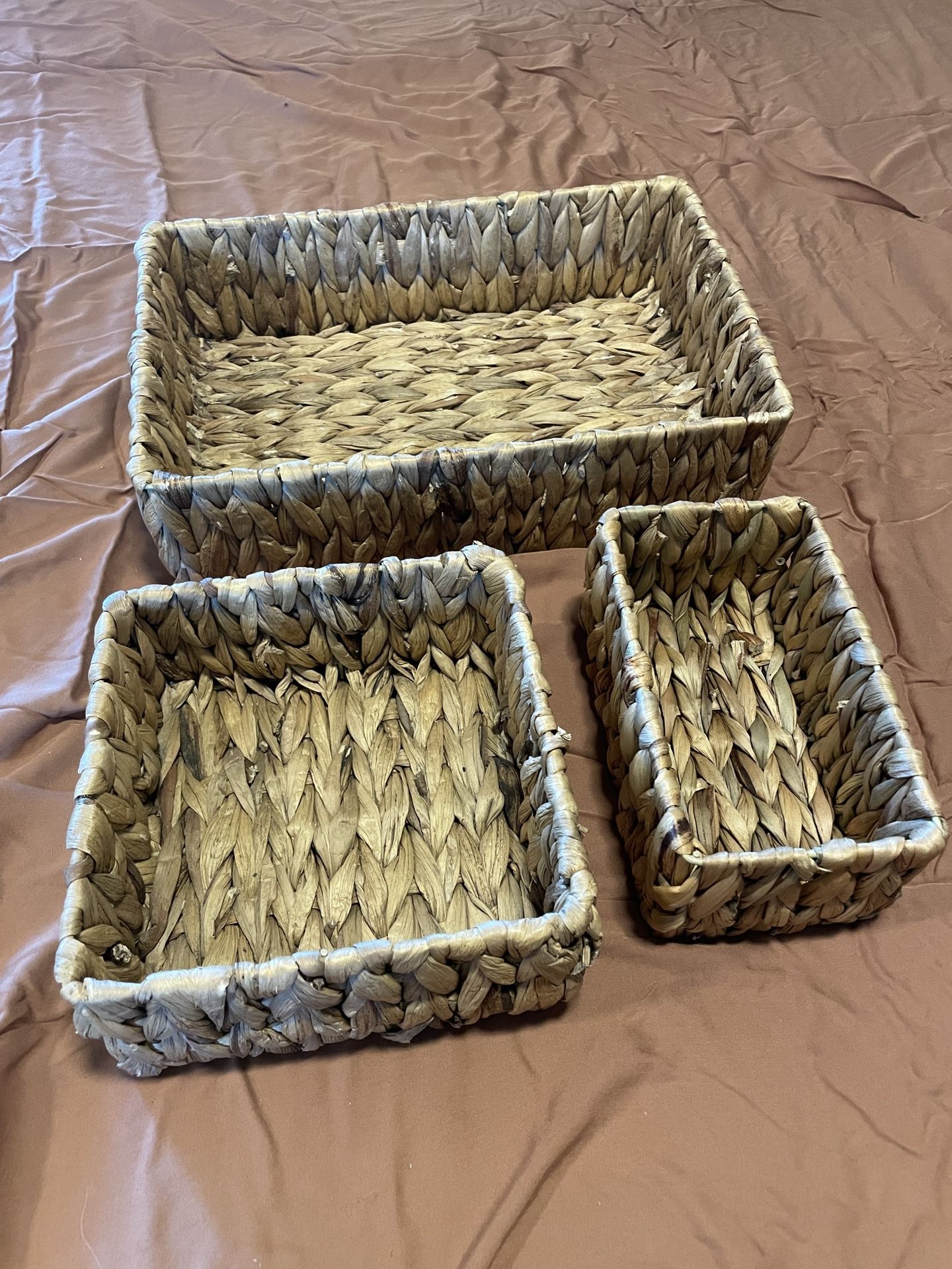 3-pack Hyacinth Storage Baskets