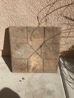 Concrete Paver Stone with Geometric Pattern