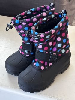 Kids Northside Winter Snow Boots  Youth Girls Size 13 Polka Dots 