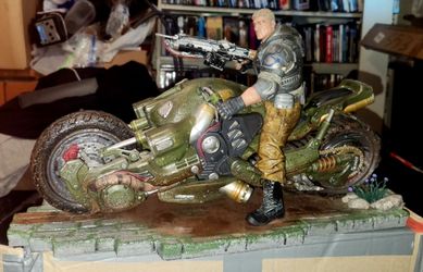 Gears of War motorcycle statue