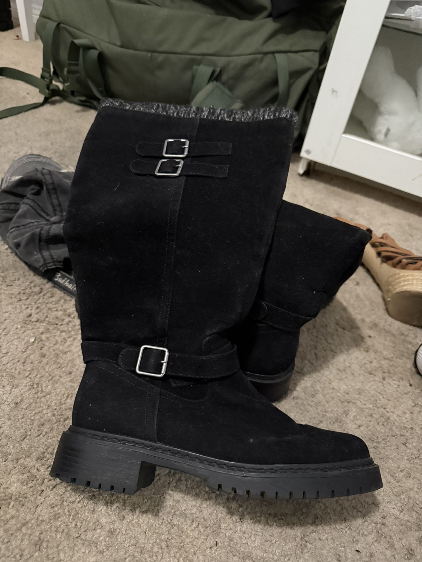 Black Boots Wide Leg Size 9