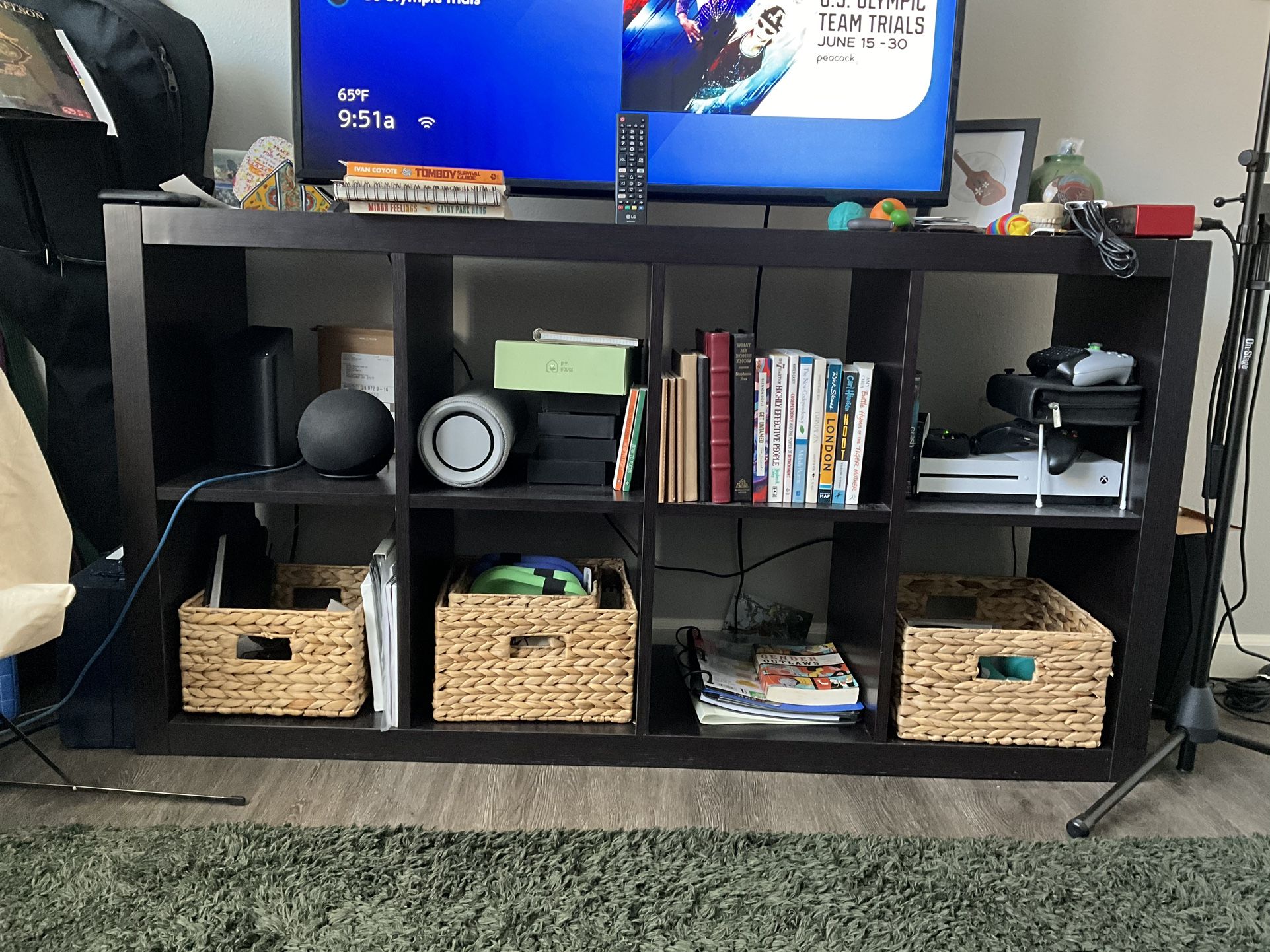 Ikea KALLAX 2 x 4 cube storage (black)