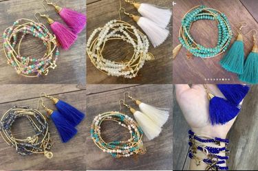 Semanario bracelet with earrings