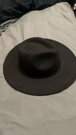 Black Wide Brim Felt Hat